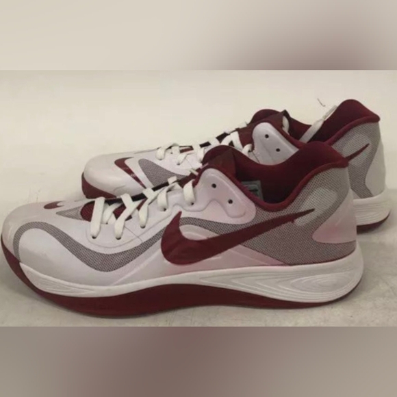 Nike Zoom Hyperfuse White Maroon Low Top Sneakers Size 13.5 New MSRP $140 - Picture 2 of 6